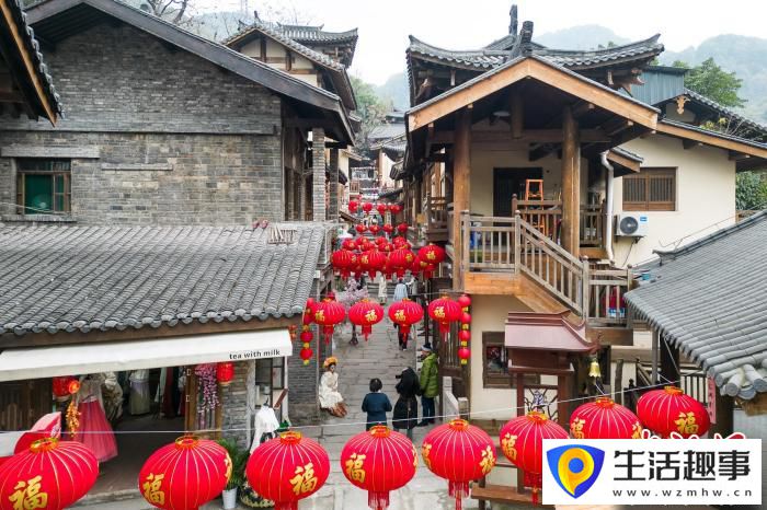 百年黄葛古道张灯结彩年味浓(图3) 百年黄葛古道张灯结彩年味浓(图3)